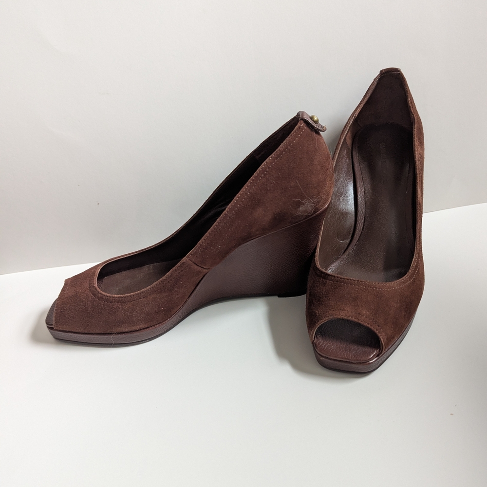 Banana Republic Brown Wedge Peep-Toe Shoes